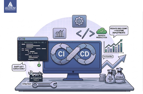 continuous testing ci cd pipeline showing automated testing stages from code commit to deployment ensuring software quality